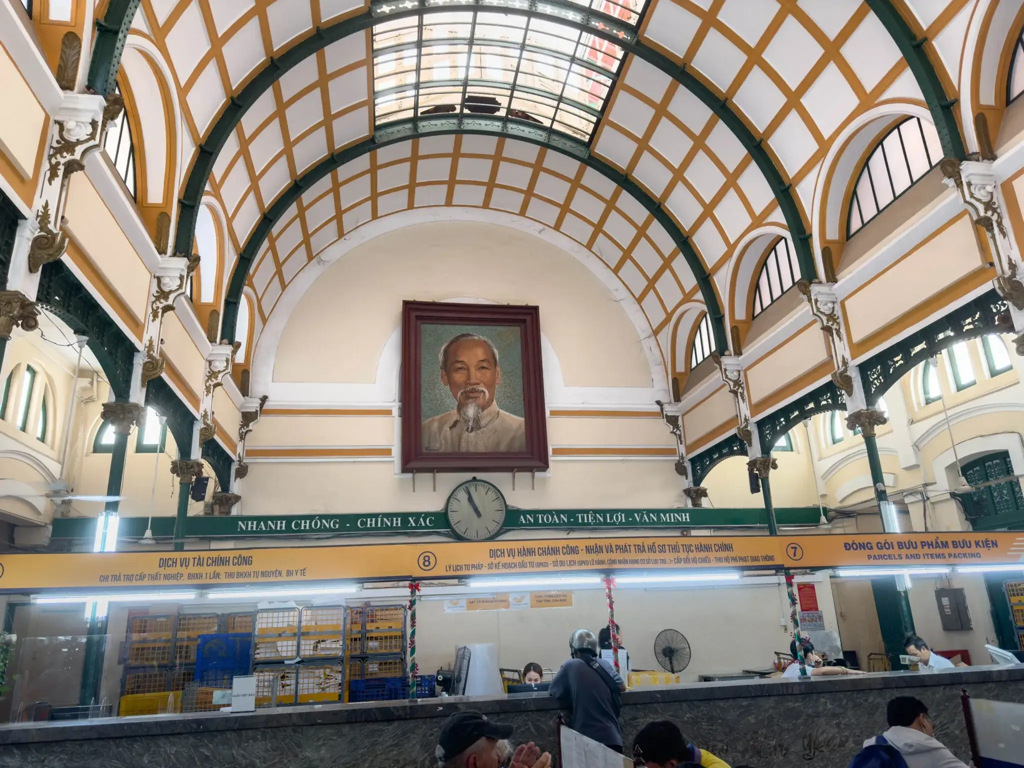 Central Post Office Saigon designed by Gustave Eiffel - French colonial landmark