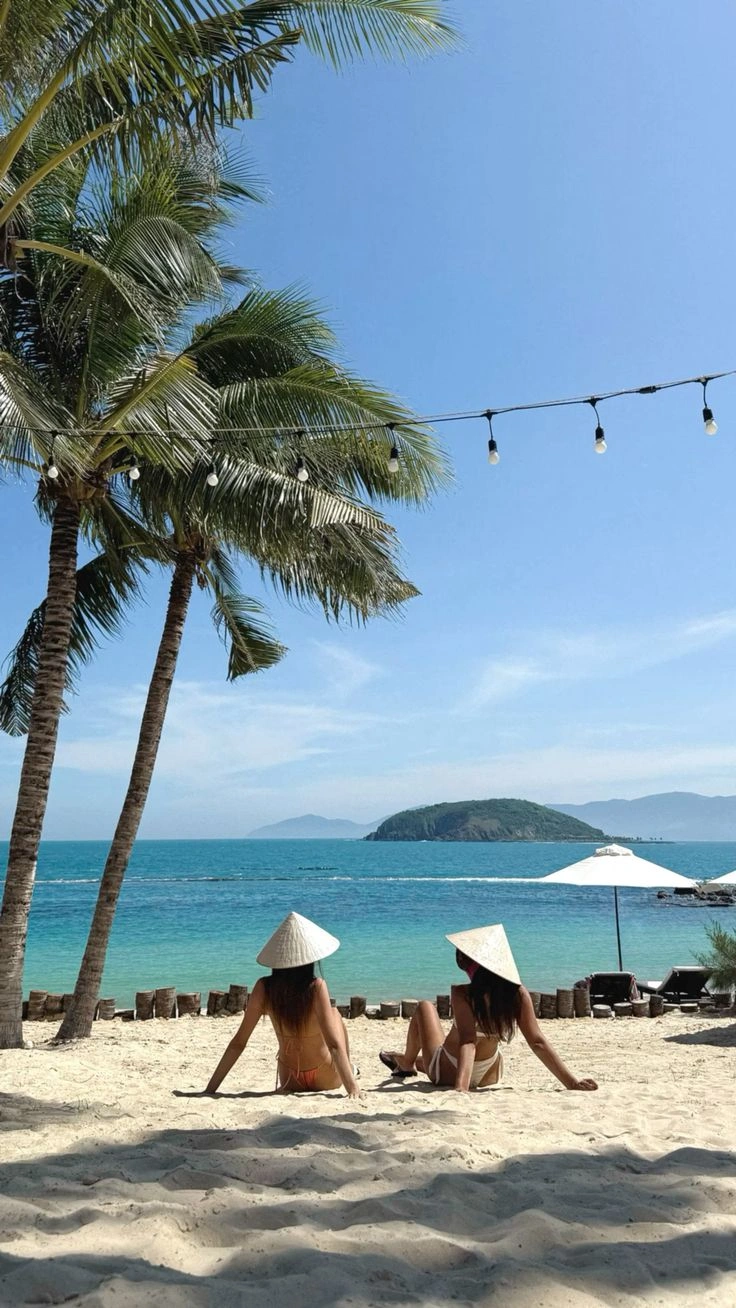 Aerial view of An Bang Beach coastline Hoi An