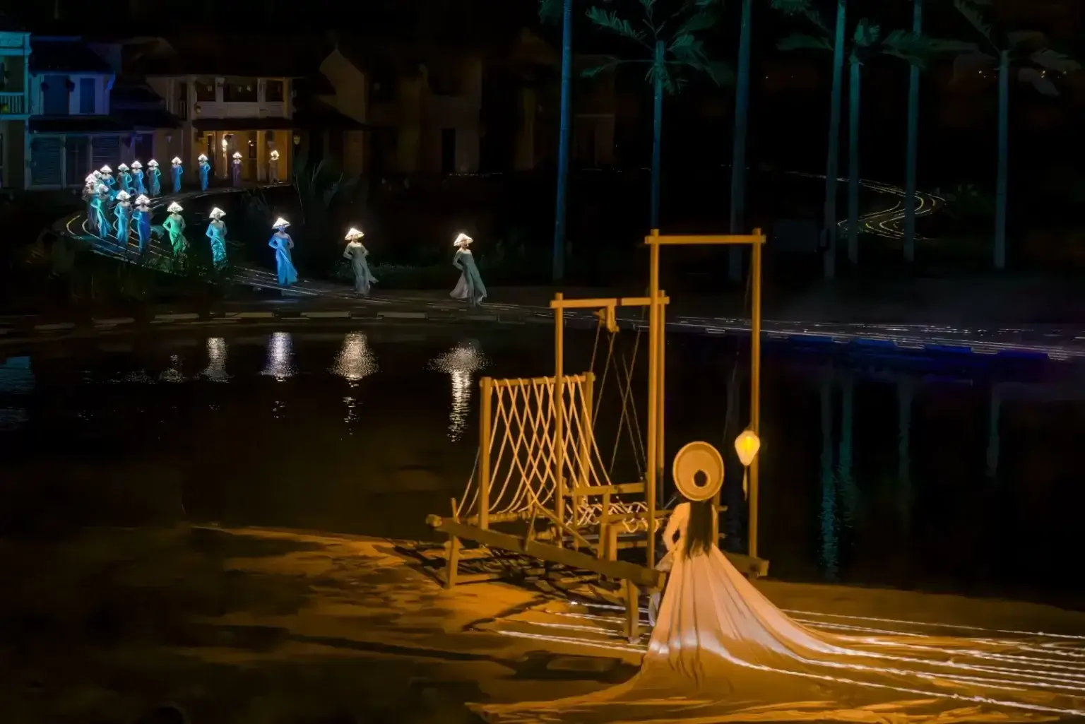 Traditional dance performance at Hoi An Memories Show