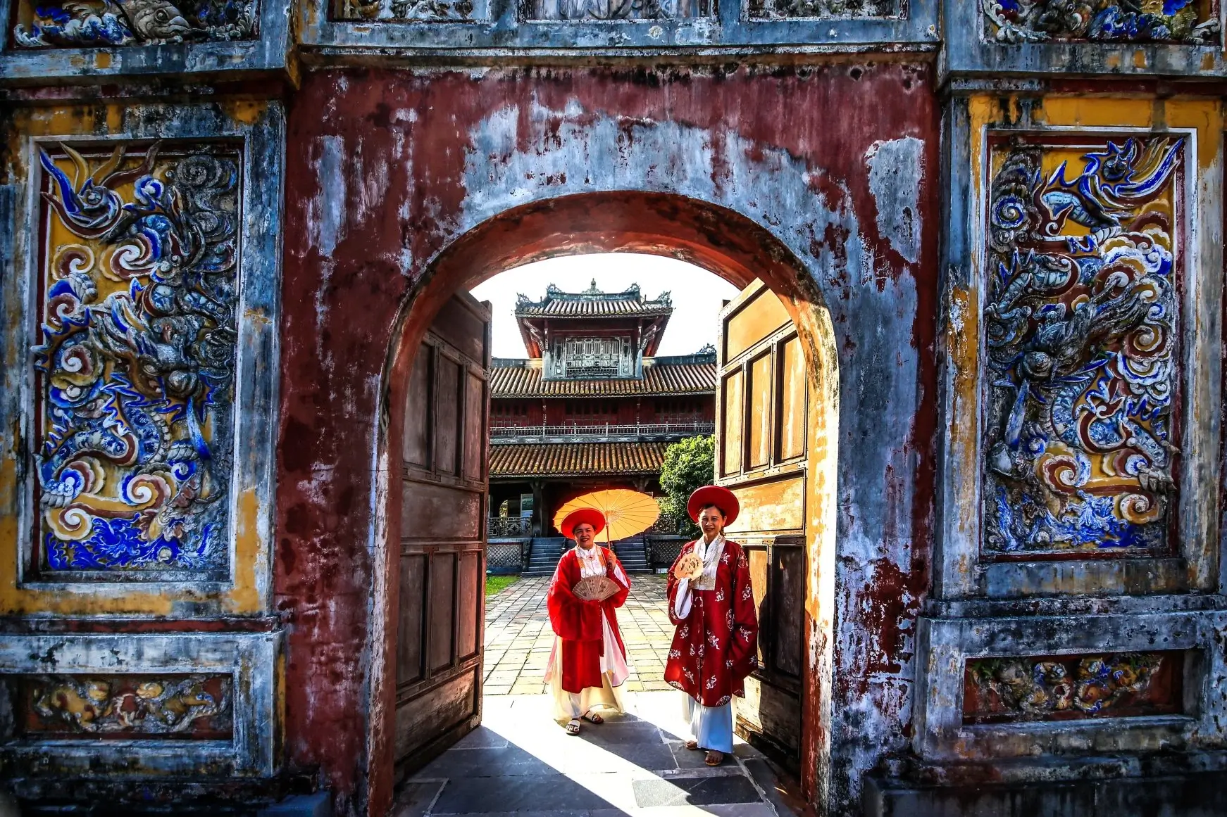 Royal courtyard at Hue Imperial City Citadel