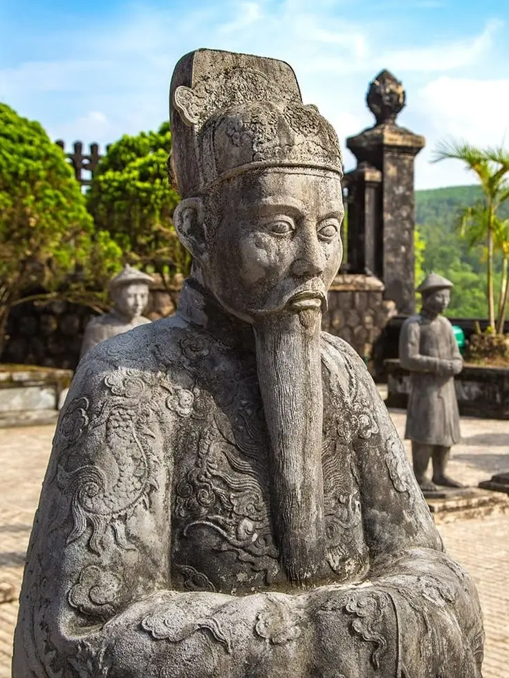 Poetic gardens at Tu Duc Tomb Hue Vietnam