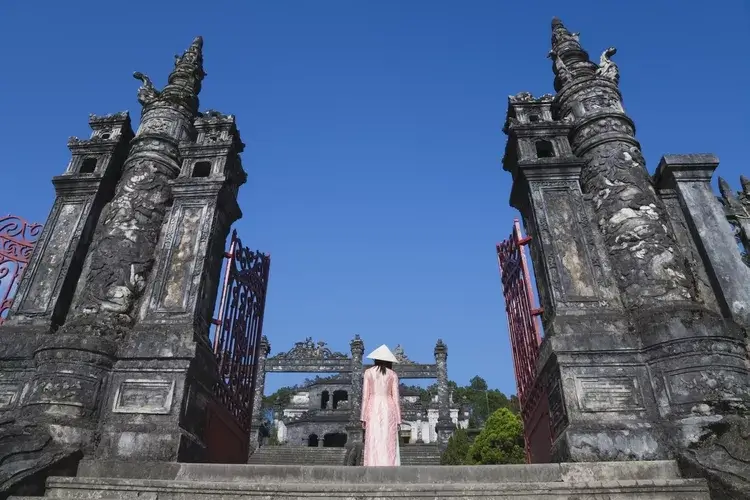 Symmetric architecture of Minh Mang Tomb Hue