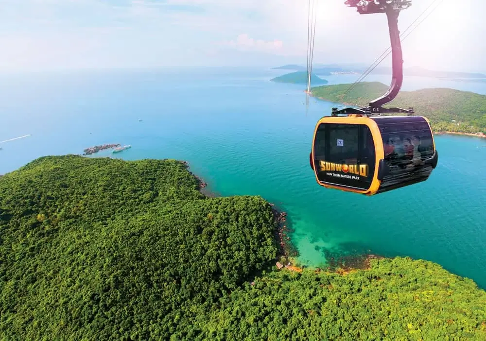 Hon Thom Cable Car Phu Quoc - world's longest over-sea cable car Vietnam