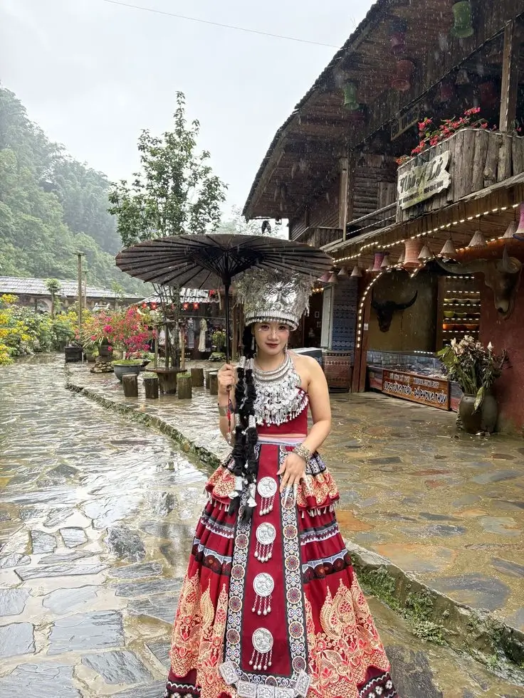 H'mong wooden house in Cat Cat Village
