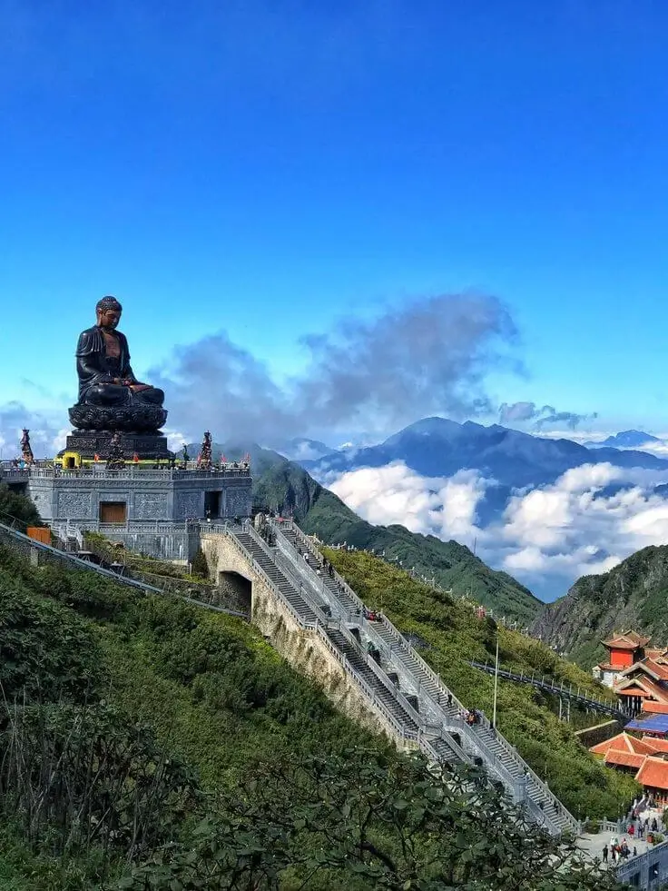 Fansipan Mountain summit Sapa - Roof of Indochina at 3147 metres