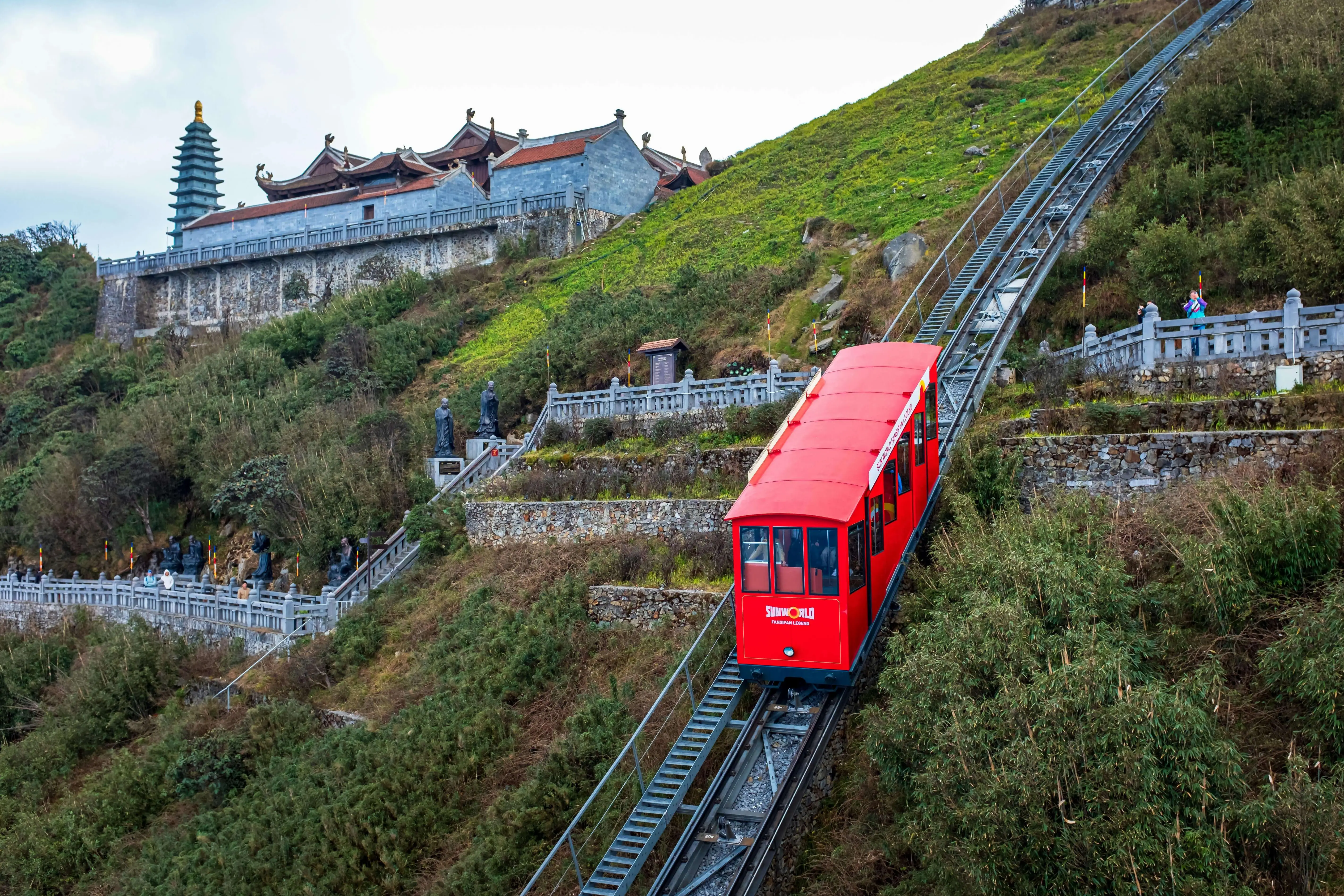 Sun Plaza cable car station in Sapa Town