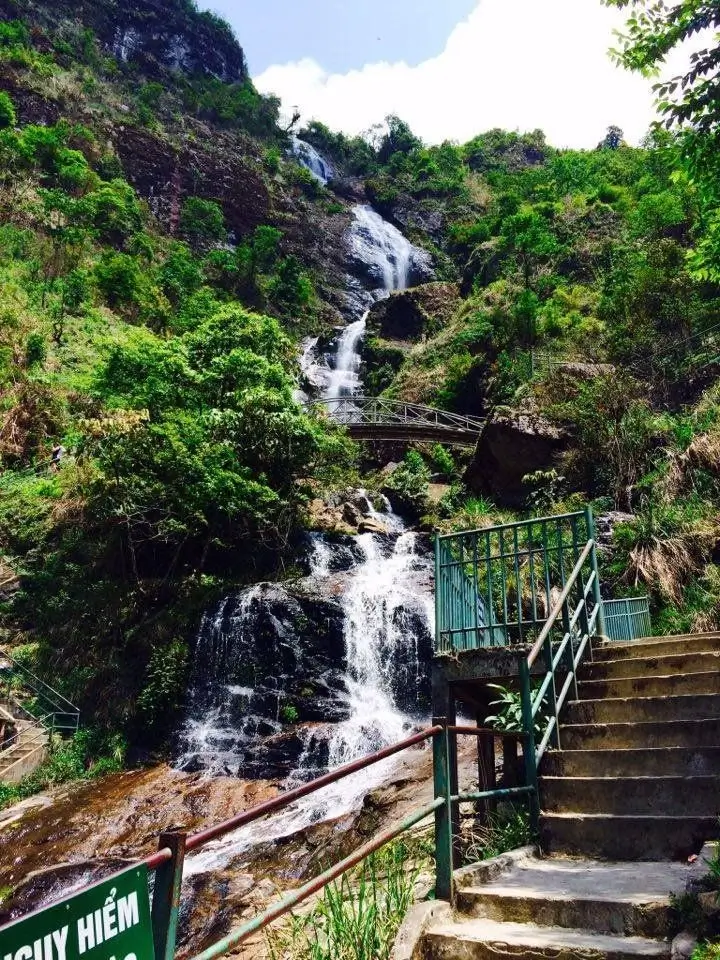 Bridge over Silver Waterfall Sapa Vietnam