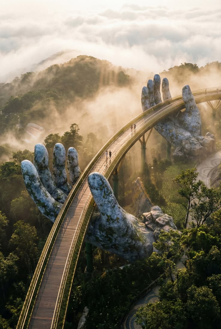 Ba Na Hills Golden Hand Bridge 